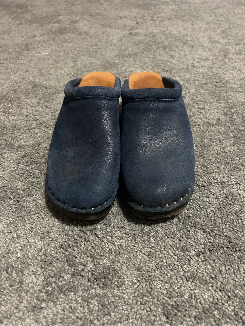 Women's Navy Suede Troentorp clogs size 40